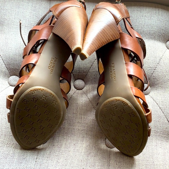 Franco Sarto cognac sandals Sz 8. - Picture 3 of 8